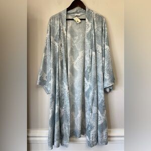 NWT Karlie Snake Kimono Cardigan Duster Open Front Snakeskin Size Large Rayon